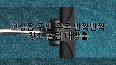 ✨고성읍 주민 주목!✨ 반짝반짝 청소 꿀팁 대방출! 🏡