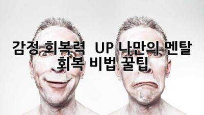 감정 회복력 💪 UP! 나만의 멘탈 회복 비법 꿀팁 🍯